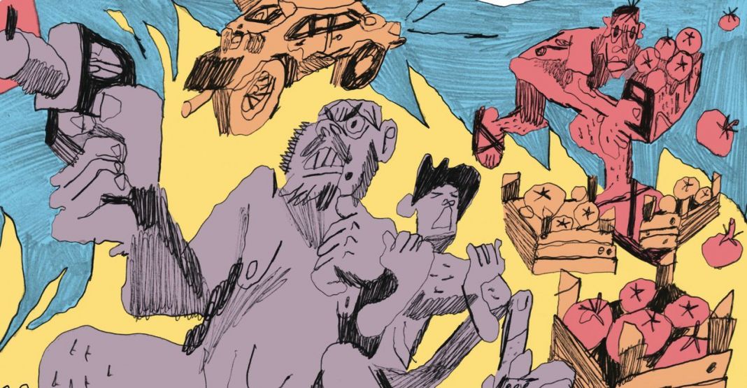 La tavola di Martoz per Artribune Magazine #56, particolare