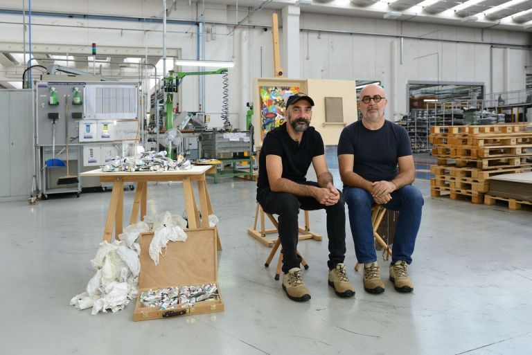 Matteo Fato, Gentile come un ritratto, 2020. Un momento del workshop in FIME Elica Motors Division, Castelfidardo. Courtesy Fondazione Ermanno Casoli. Photo Michele Alberto Sereni