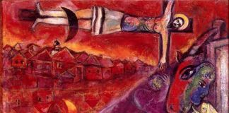 Marc Chagall, Resurrezione in riva al fiume, 1947, particolare. Parigi, collezione privata