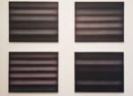 Marco Grimaldi, Quartetto quadri neri chimica e luce, 2020, olio su tela