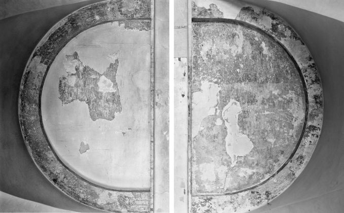 Marco Maria Zanin, Chiesa di Sant’Agnese Lunette mappamondo, 2019, stampa fine art su carta cotone, dittico, 137,5x110 cm ciascuno