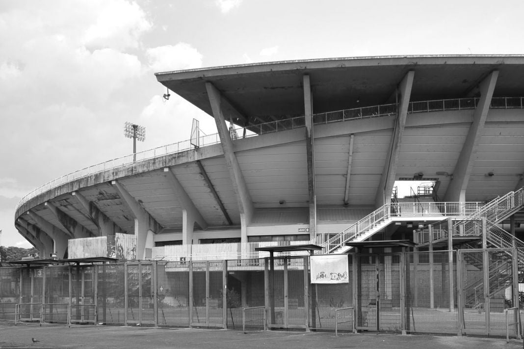 Pier Luigi Nervi, Stadio Flaminio, Roma, 1959. Photo CC BY SA 4.0 via Wikimedia