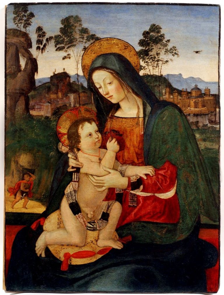 Pintoricchio, Madonna con il Bambino e san Giovannino, 1490 95. Perugia, Fondazione Cassa di Risparmio