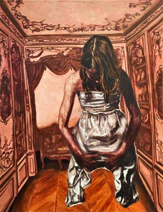 Ryan Mendoza, Untitled, 2019, olio su lino, cm 188x144