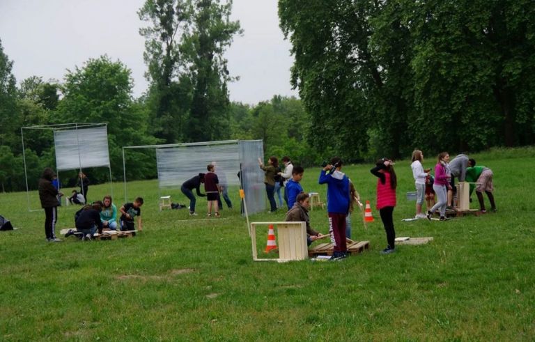 Rêver un refuge, 2015, Arc en rêve con la scuola Pablo Neruda, Bègles, Courtesy Arc en rêve