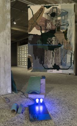 Sarah Entwistle, Detail of mixed media installation, (2020), credit Sarah Entwistle Studio and SAVVY Contemporary, Berlin