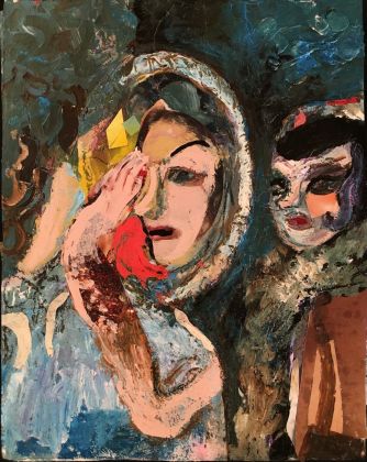 Silvia Argiolas, Le lacrime amare, 2019, tecnica mista su carta, 24x31 cm. Courtesy Galerie Rompone