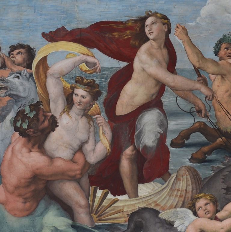 Trionfo di Galatea (particolare) di Raffaello Sanzio, ©Villa Farnesina The Triumph of Galatea by Raphael (detail) ©Villa Farnesina