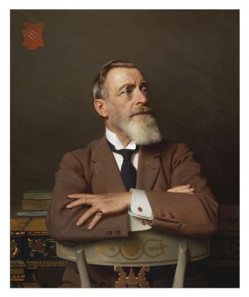 Vittorio Corcos, Ritratto del marchese Riccardo Mannelli Galilei Riccardi, 1915, olio su tela, 86x70 cm. Collezione Pratelli