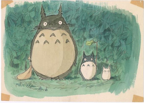 ￼Production Imageboard, My Neighbor Totoro (1988), Hayao Miyazaki. Courtesy 1988 Studio Ghibli