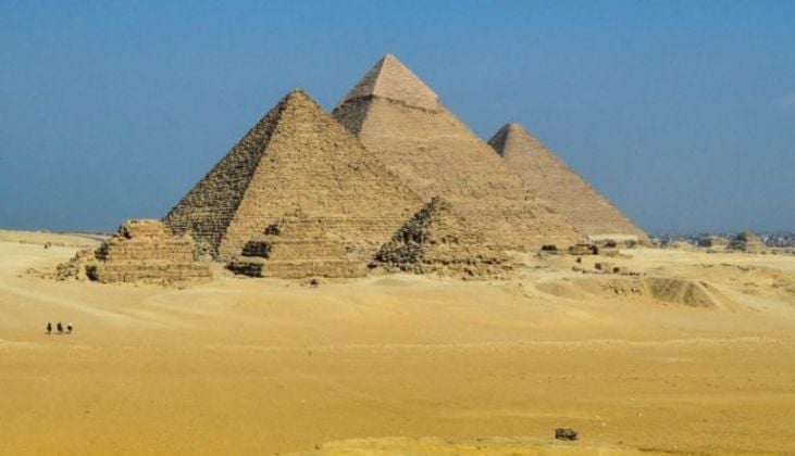 Una veduta dell’area delle Piramidi di Giza