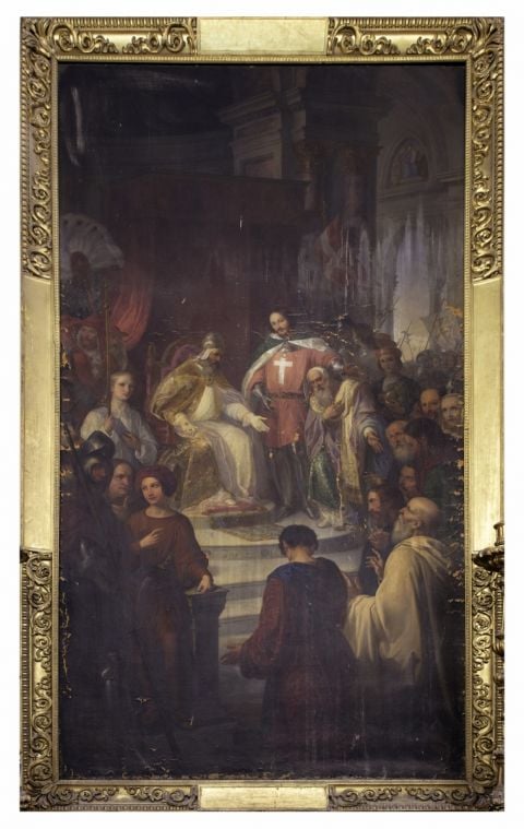 Tommaso Gazzarrini_Amedeo VI che presenta a Urbano V il patriarca di Costantinopoli_no targa