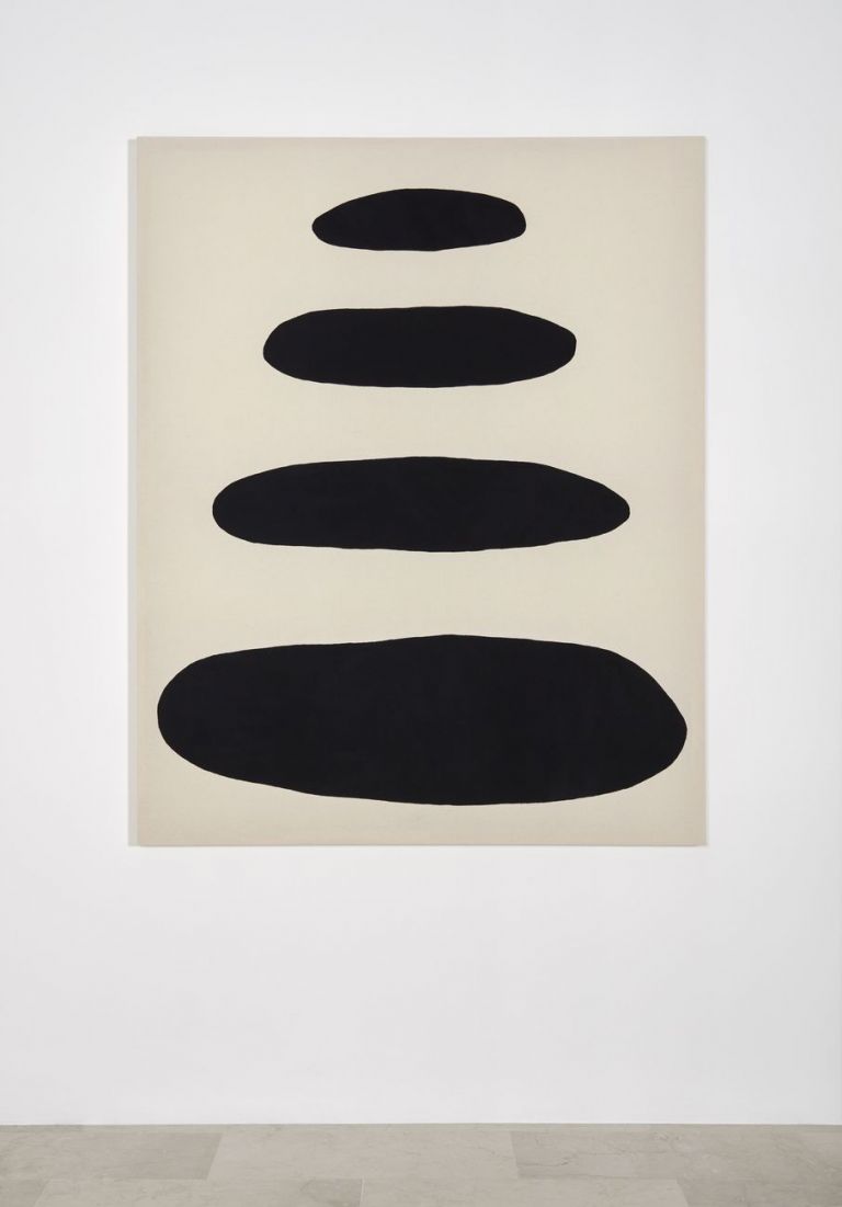 Adelaide Cioni, I buchi neri, 2019, stoffa su tela, cm.150x120. Photo C. Favero