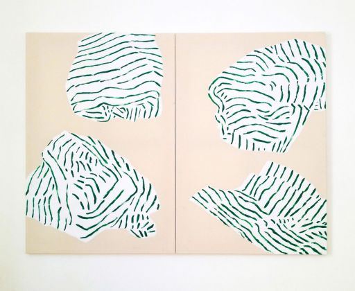 Adelaide Cioni, Viaggio in Svizzera, 2015, acrilico su tela, dittico, 137,5 x 190 cm