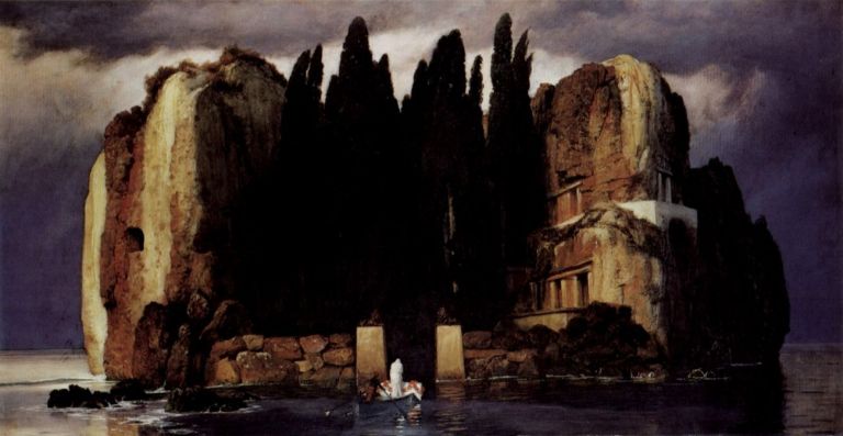 Arnold Böcklin, Die Toteninsel V, 1886. Museum der bildenden Künste, Lipsia