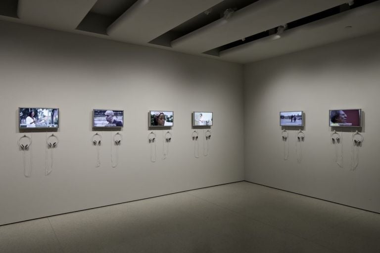 Carlos Motta, Six Acts. An Experiment in Narrative Justice. Installation view at Solomon R. Guggenheim Museum, New York 2011. Photo Kristopher McKay © Solomon R. Guggenheim Museum, New York