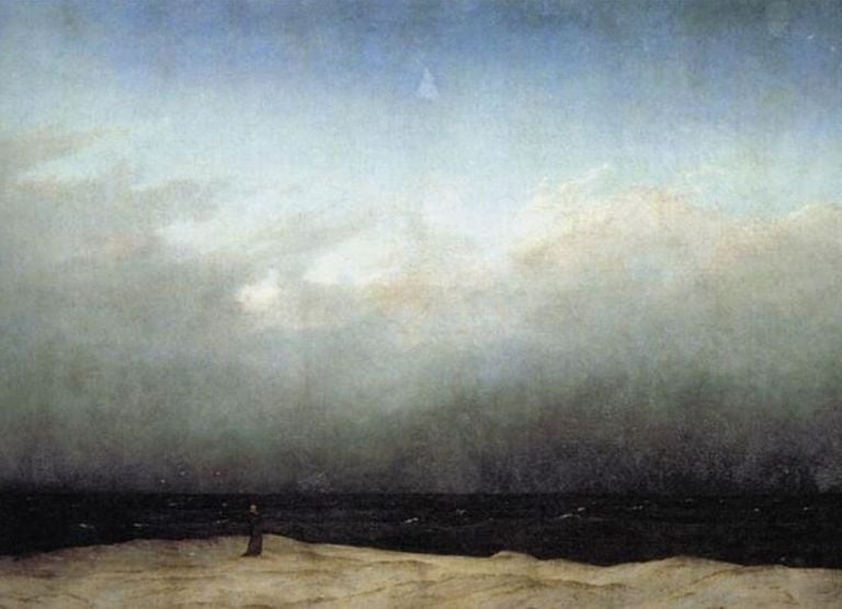 Caspar David Friedrich, Monaco in riva al mare (Der Mönch am Meer), 1808 10. Alte Nationalgalerie, Berlino