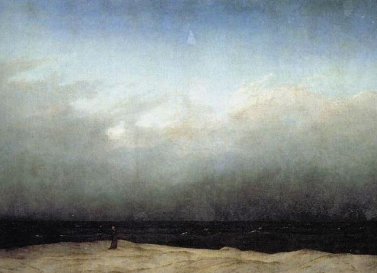 Caspar David Friedrich, Monaco in riva al mare (Der Mönch am Meer), 1808 10. Alte Nationalgalerie, Berlino