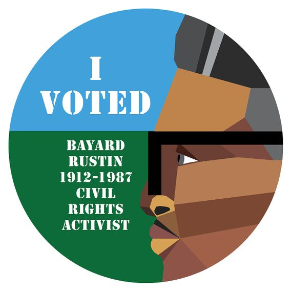 Derrick Adams, I voted, 2020. Stick per il New York Magazine