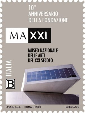 Il MAXXI di Roma compie 10 anni. Per celebrarlo è stato creato un francobollo con la sua facciata