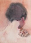 Francesco Cuna Pongo il conforto 2020 acquerello su carta montata su tavola 245x345 cm La poetica pittorica dello spleen. Francesco Cuna a Lecce