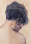 Francesco Cuna, Pongo la nuca 2, 2020, acquerello su carta montata su tavola, 24,5x34,5 cm