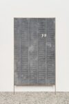 Frottage, 2018, olio su tela con cornice in rovere, cm 97x182