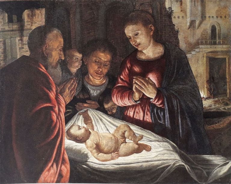 Giovanni Girolamo Savoldo, Adorazione del Bambin Gesù. Già Collezione Crespi Morbio, Milano