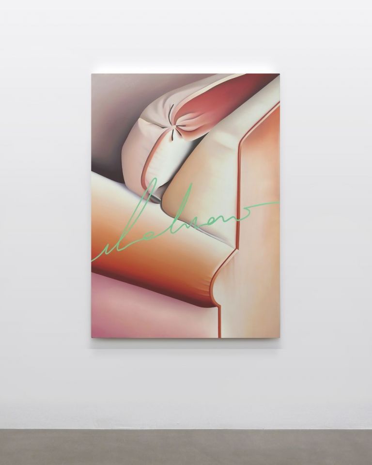 Il divano, 2019, oil on canvas, 140x100 cm