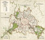 Il piano urbanistico della Grande Berlino, approvato il 27 aprile 1920. Fonte Archivio di Stato, Berlino