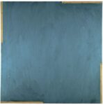 Michael Snow, Lac Clair, 1960. Oil, paper, adhesive tape on canvas, 70.0 x 70.0 x 1.2 inches. National Gallery of Canada, Ottawa