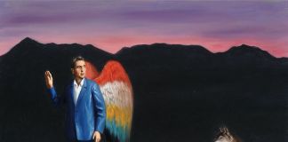 Stefano Di Stasio, Un nuovo angelo, 2010, olio su tela, cm 35x50. Courtesy Galleria Centometriquadri Arte Contemporanea, Santa Maria Capua Vetere