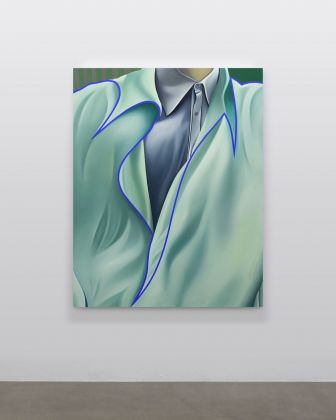 Stefano Perrone, Camice su camicia, 2020, oil on canvas, 145x115 cm