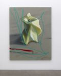 Stefano Perrone, Il movimento di un torsolo di mela e di una matita che non c’è più, 2019, oil on canvas, 190x150 cm