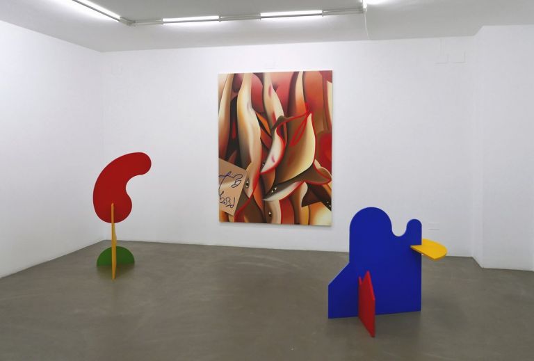Stefano Perrone in conversation with Przemek Pyszczek. Installation view at Ribot Gallery, Milano 2020