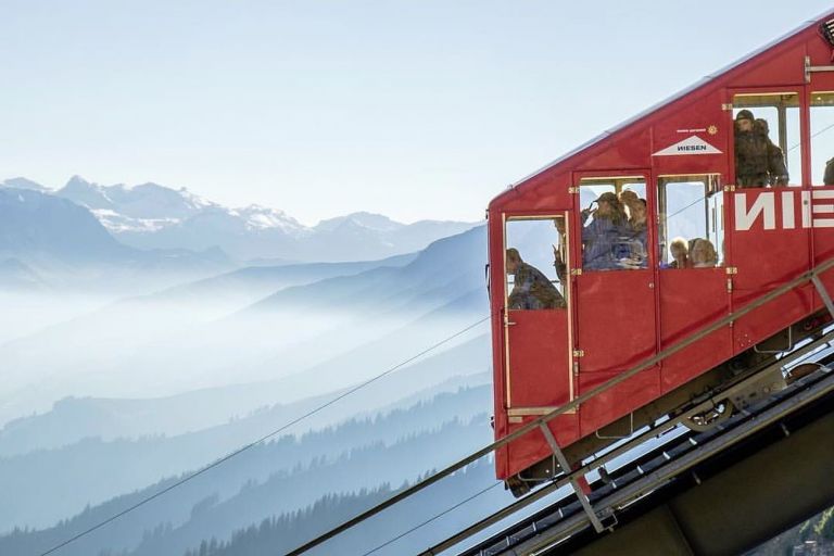 The Niesenbahn, Mülenen, Switzerland, 1910 ca. Photo credit Aydin & Caroline. Courtesy Accidentally Wes Anderson