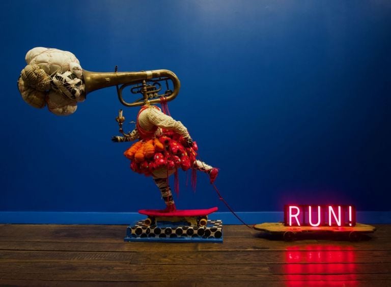 Vanessa German, Joy Machine #3 – Kick Push – Ring The Alarm – Fly, 2019. Courtesy the artist & Pavel Zoubok Fine Art, New York. Photo Fort Gansevoort, New York