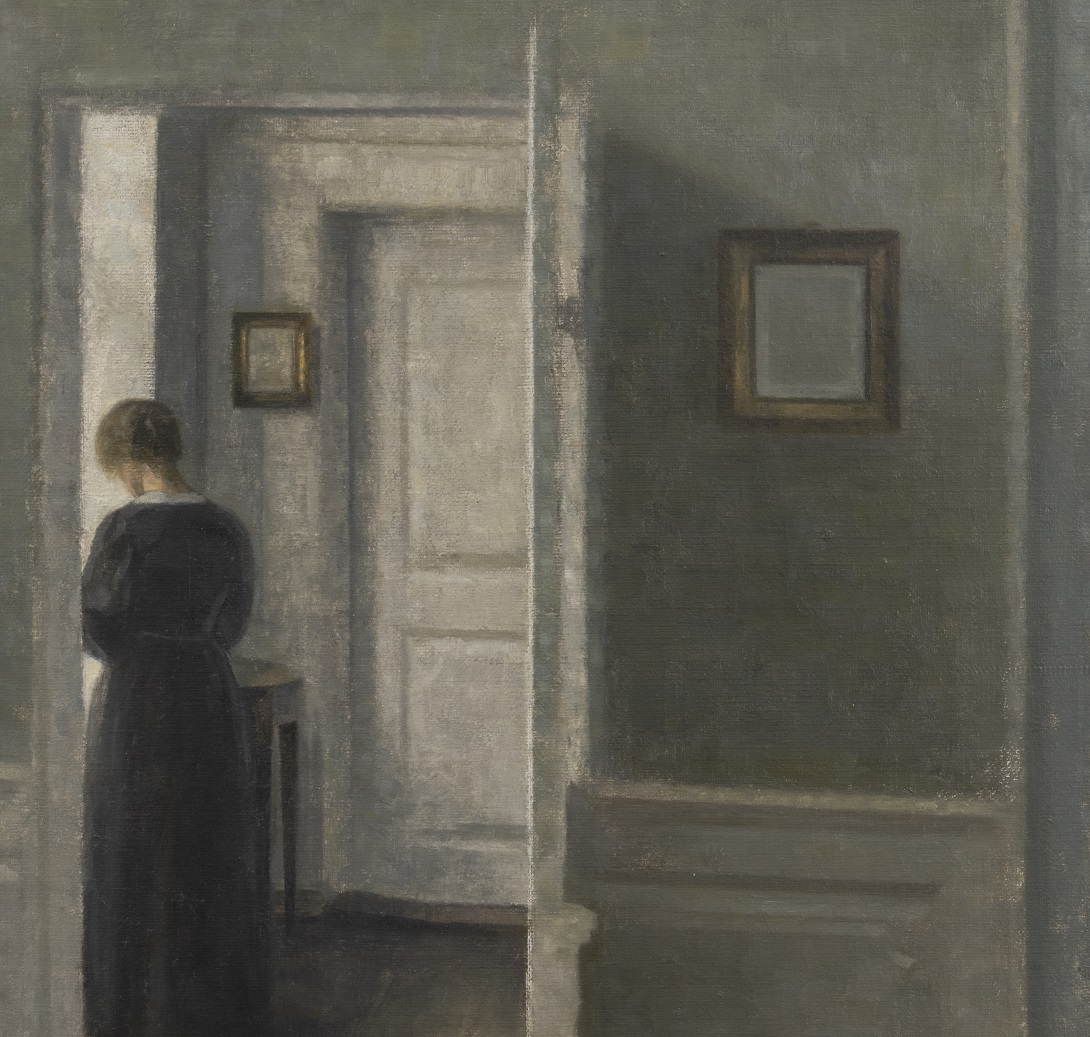 Vilhelm Hammershøi, Interior with a Woman Standing, 1913. Courtesy Di Donna Galleries, New York, dettaglio