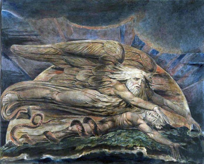 William Blake, Elohim crea Adamo, 1795. Tate Modern, Londra