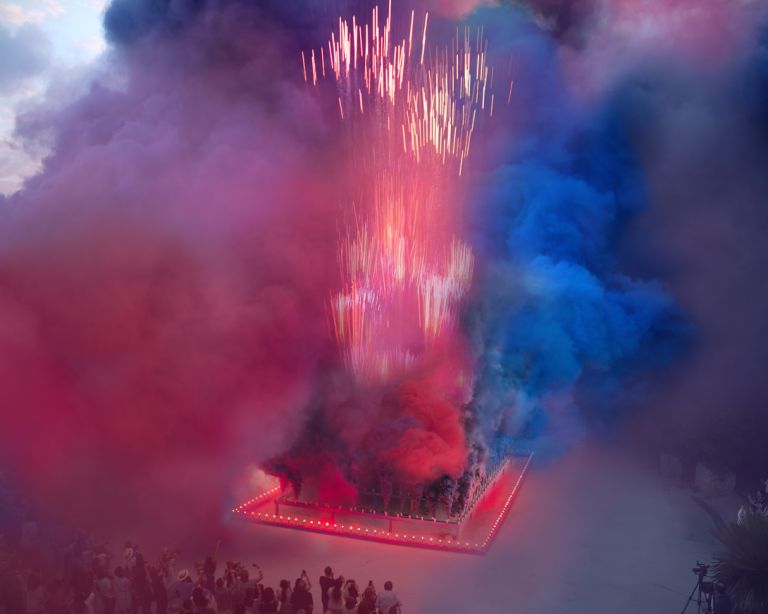 Judy Chicago Purple Poem for Miami © Judy Chicago/Artists Rights Society (ARS), New York Photo by Apolo Gomez Courtesy of the artist; Salon 94, New York; and Jessica Silverman Gallery, San Francisco