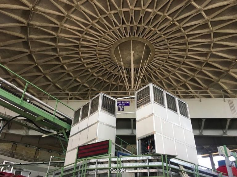 Carlo Melograni, Istituto Nazionale di Fisica Nucleare, Frascati, 1987 88. Photo via Google Street View, maggio 2018 © 2020 Google