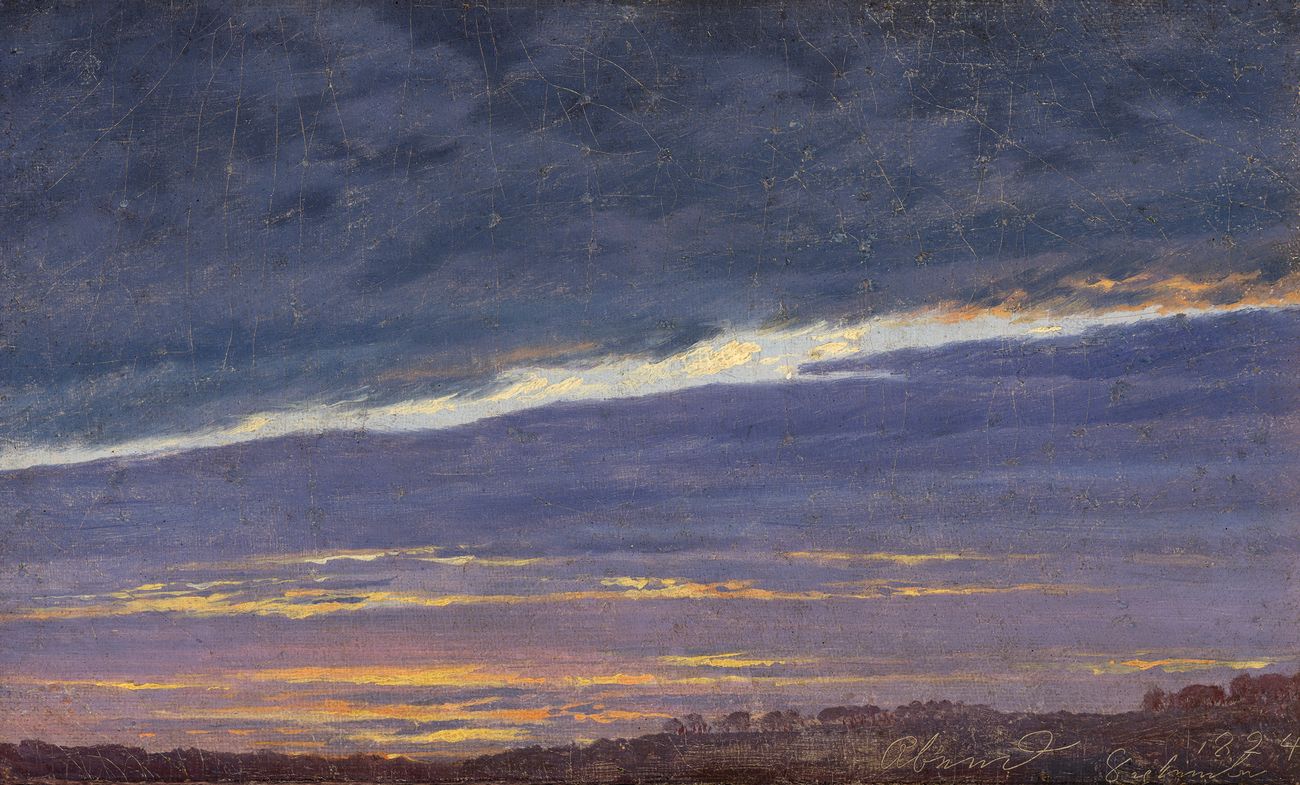 Caspar David Friedrich, Abendlicher Wolkenhimmel, 1824 © Belvedere, Wien. Photo Johannes Stoll