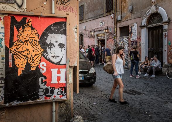 Disgusto, Manifesto (con clown), Roma, ottobre 2019. Photo © Oscar Giampaoli
