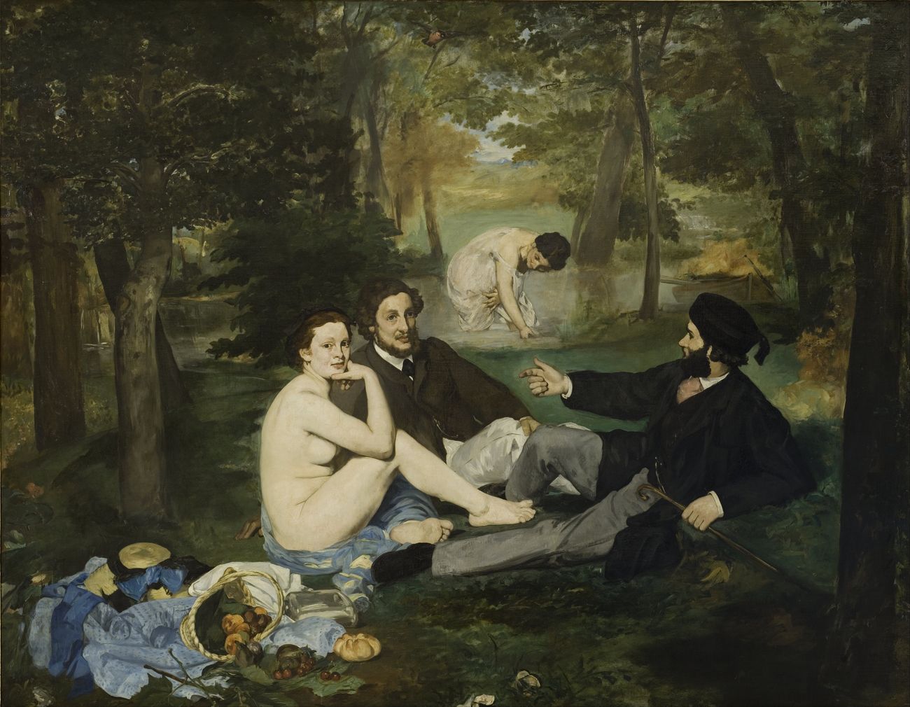 Édouard Manet, Le Déjeuner sur l'herbe, 1862 63, olio su tela, 208×264 cm. Musée d'Orsay, Parigi. Photo via Google Art Project