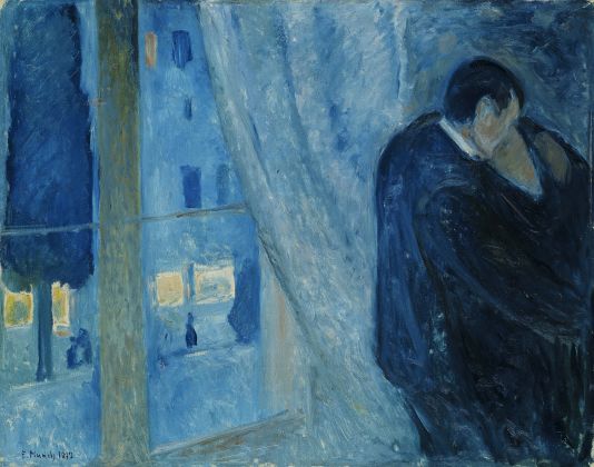 Edvard Munch, Il bacio alla finestra, 1892. National Museet Kuunst, Oslo