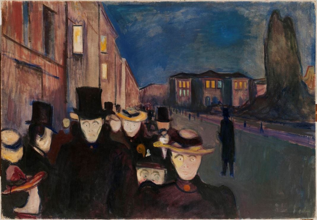 Edvard Munch, Sera sul viale Karl Johan, 1892. Museo d’Arte di Bergen, Bergen