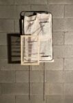 Federica Patera & Andrea Sbra Perego, Via dell'Ospedale Psichiatrico 2, 2020, stampa a caldo su tela di cotone cucita, lana, tulle, ferro, legno, cm 44x74x19cm