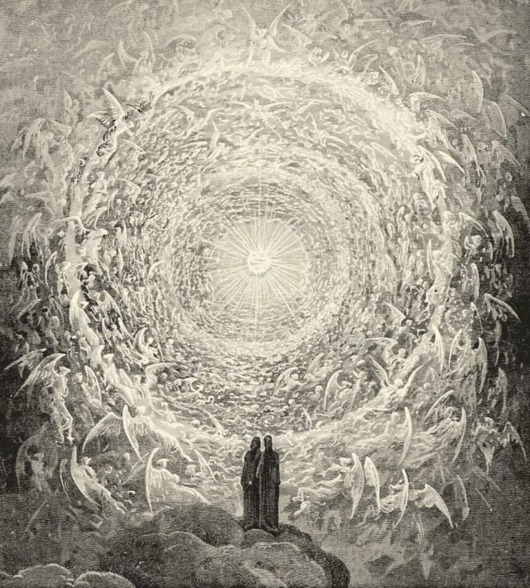 Fig. 1 Gustave Doré, illustrazione dell'Empireo, 1861 68