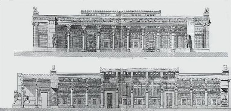 Fig. 5 – Charles Chipiez, Sala delle cento colonne a Persepolis