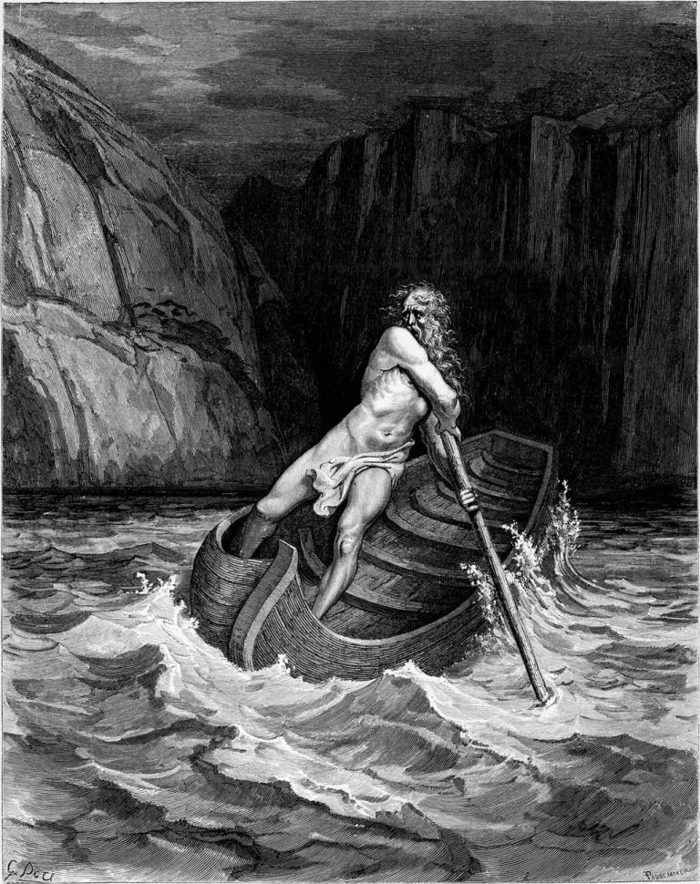 Fig. 7 Gustave Doré, illustrazione di Caronte, 1861 64